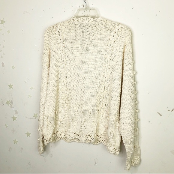 CLAIRE Kennedy cream Hand knit bobble cardigan - Picture 13 of 13